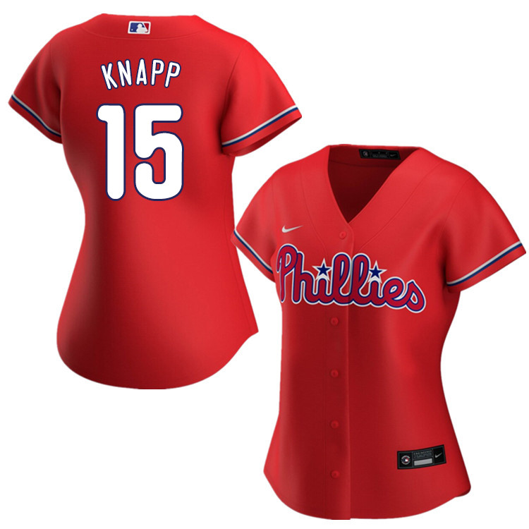 Nike Women #15 Andrew Knapp Philadelphia Phillies Baseball Jerseys Sale-Red